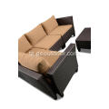 Setum Aluminium PE Wicker Sofa Set